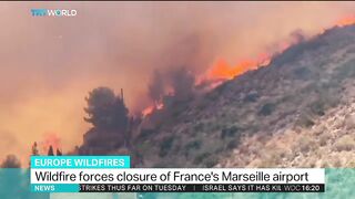 Marseille Airport Shut Down as Wildfires Rage Amid Hurricane-Force Winds