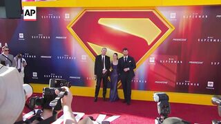 Superman stars hit red carpet in