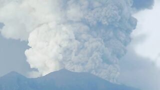 Volcano gas blast