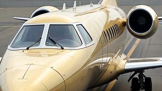 Inside the Billionaires Gold Jet  100M Flying Palace