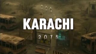 Karachi 2075 A City Ravaged - The Haunting Future of Wars  Pollution (AI Vision)