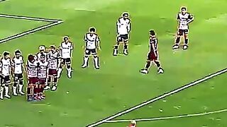 Iniesta First Freekick For Spain