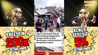 Rem Blong, Truk Semen Seruduk Rumah dan Lumpuhkan Jalur Bangli-Kintamani