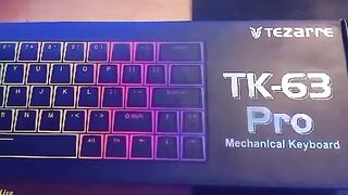 Tezarre TK63 Pro Unboxing  Review  Off-White Mechanical Keyboard Gameplay Test!