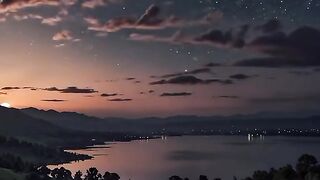 AI animation of a nighttime scenery