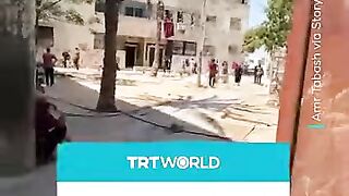 Civilians Flee Israeli Drone Strikes in Gaza's Khan Younis