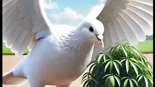 The pigeon and the monkey plant a mango tree and then eat it happily