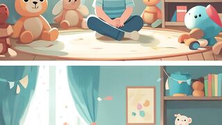Very Hard to Spot! Child Playing in Room Puzzle