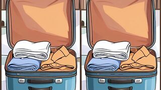 Only One Thing Changed in This Packed Suitcase  Can You Find It?