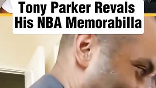 Tony Parker Shows AMP His Trophies