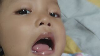 Kid jump in the bedroom