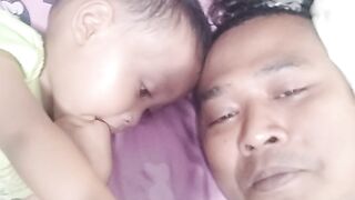 Kids joke with Dad