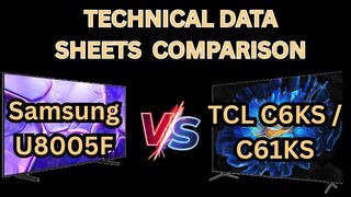 TV SAMSUNG U8005F VS TV TCL C6KS - C61KS , full data sheets comparison