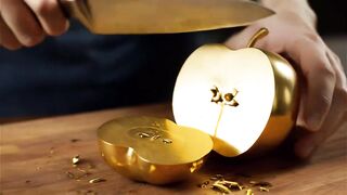 Fruit Cutting Like Never Before! Golden Glass Edition
