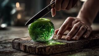 Glass Apple Breaking in Slow Motion  Satisfying  Shocking ASMR