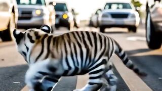 Nice White Baby Tiger