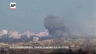 Plumes of smoke visible in the Gaza Strip as Israeli military operations