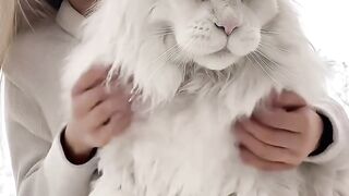 The worlds largest woman and cat