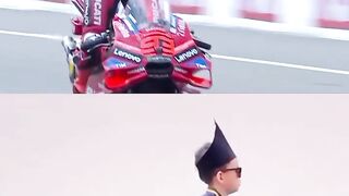 Aksi selebrasi Marc Marquez di sirkuit Sachsenring Jerman2025