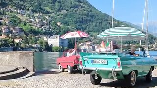 You can sail on retro paddle boats on Lake Como in Italy.