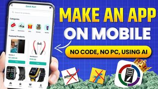 How to Make an E-Commerce App on Mobile  No Code  Using AI (Hindi Tutorial 2025)