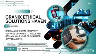 BEST CRYPTO RECOVERY EXPERT WITH CRANIX ETHICAL SOLUTIONS HAVEN