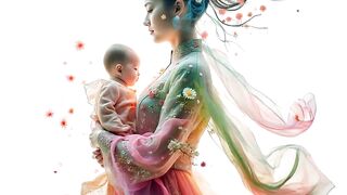 Beautiful mother with the child