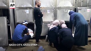 Bodies brought to Gaza City hospital after 22 people killed in Israeli