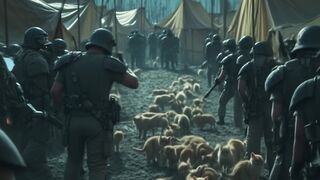 القطط  في معارك الماغول  قديما