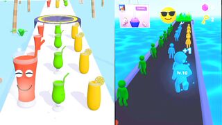 Juice Run VS Giant Rush - Max Level Giant Rush Gameplay iOS,Android Walkthrough Mobile Game
