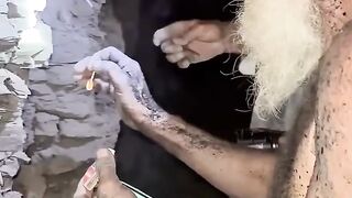 A video captures three men strolling leisurely after getting the coal mine ready for a blast.