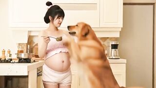Lovely Funny Dog at Home