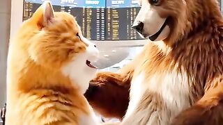 Unbelievable!  Bear Takes Care of a Cute Kitty   Heartwarming Animal Friendship 2025