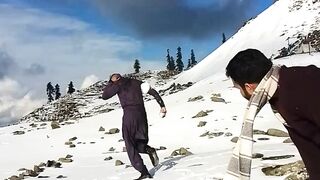 View point of Kashmir snow