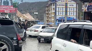 Traffic Congestion in Kalam Bazar  Swat Valley Adventure Tour