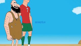 Caveman Challenges Cristiano Ronaldo to a Race  Hilarious Outcome!