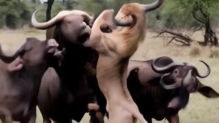 Buffaloes Turn the Tables on the Lion!