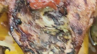 البط المحمر فى الفرن Roasted duck in the oven