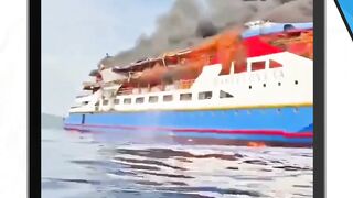 Kapal Terbakar, Penumpang KM Barcelona  Loncat ke Laut.