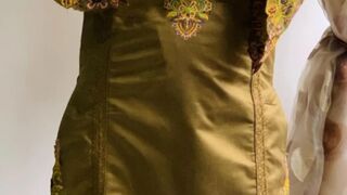 New Collection Stitched 2 Piece Cut Work Khadi Net Full Embroidered Shirt