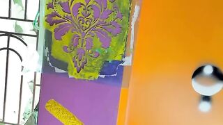 wall painting stencil vedio
