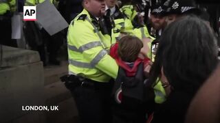 Dozens arrested in UK at protests supporting banned group Palestine