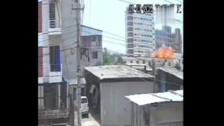CCTV footage shows plane being shot down