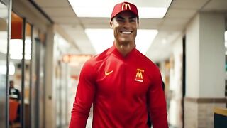 ronaldo got hired in MC donald watch full video on youtube link given in description