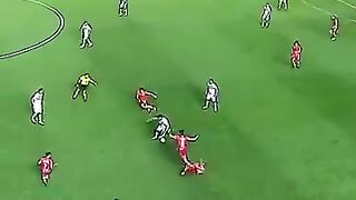 Marcelo sees red for horror tackle
