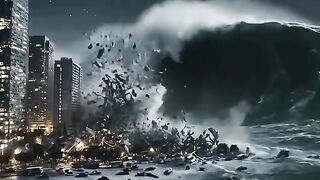 4K Trailer  Mega Tsunami Strikes England (AI Cinematic Disaster)