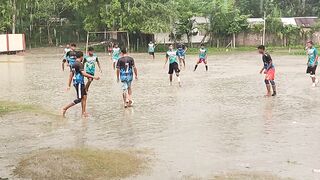 Rain Football match