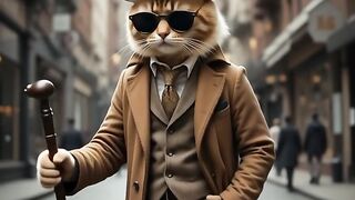 Cat wearing hat