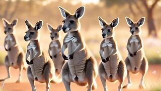 Kangaroos dance
