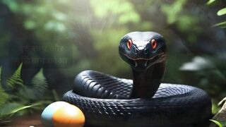 The evil snake and the wise crow